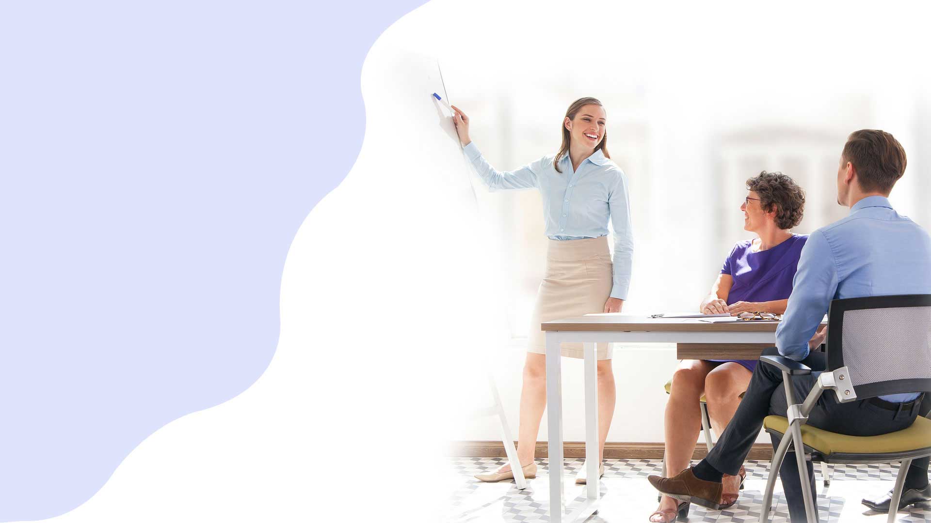 Financial advisors analyzing data